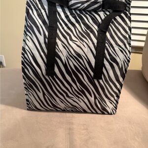 Zebra Print Insulated Tote Bag